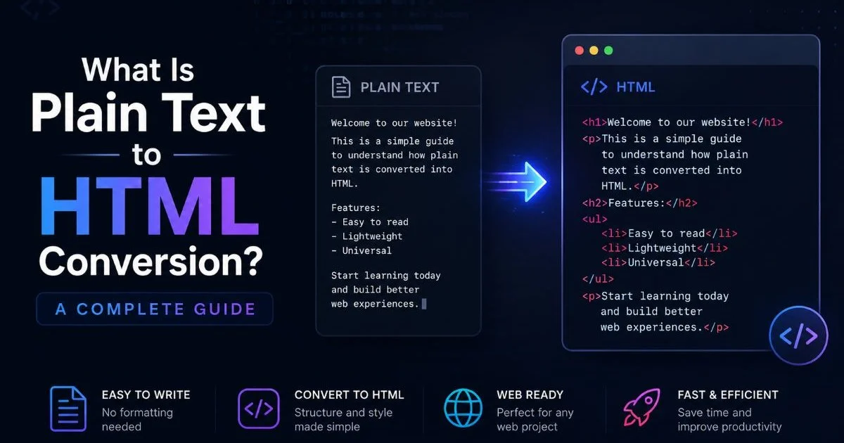 What Is Plain Text to HTML Conversion? A Complete Guide